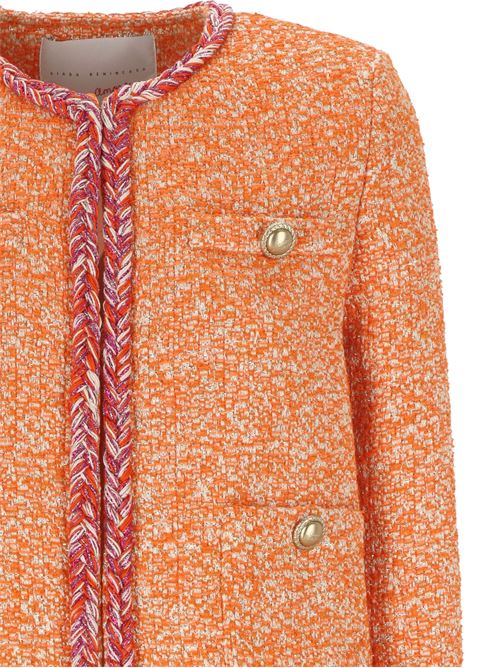 Orange tweed woman jacket Giada Benincasa | 16092009